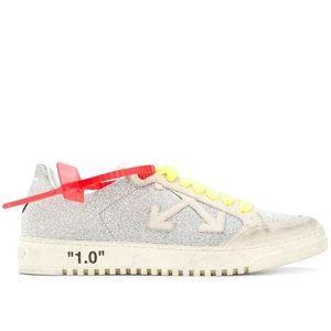 off white glitter shoes